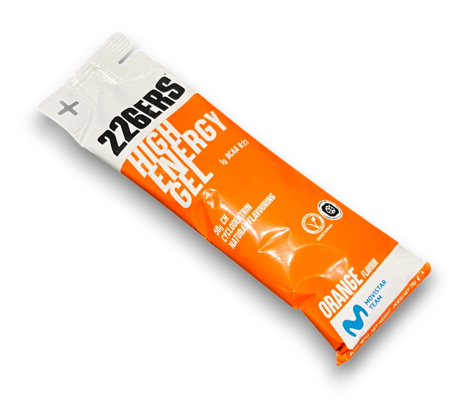 226ERS High Energy Gel Orange 76 g gel énergétique 50 mg caféine 1 g BCAA 8:1:1 cyclodextrine
