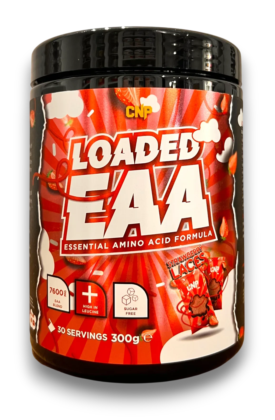 CNP Loaded EAA – Essential Amino Acid Formula, Strawberry Laces flavour (30 servings, 300g).