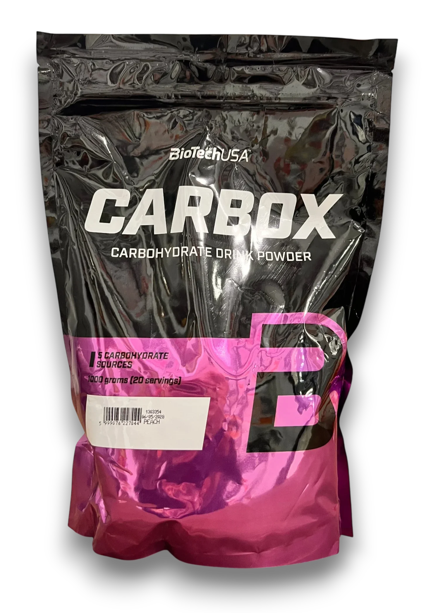 BioTechUSA Carbox, poudre glucidique 1 kg (20 servings), saveur pêche.