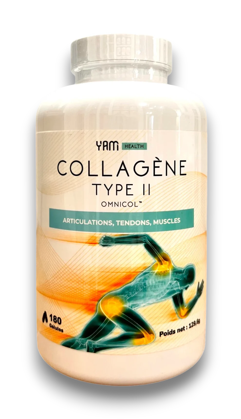 Yam Health Collagène Type II Omnicol 180 gélules complément alimentaire articulations tendons muscles