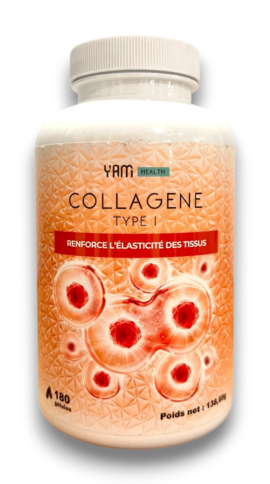 Yam Health Collagène Type I 180 gélules complément alimentaire élasticité des tissus