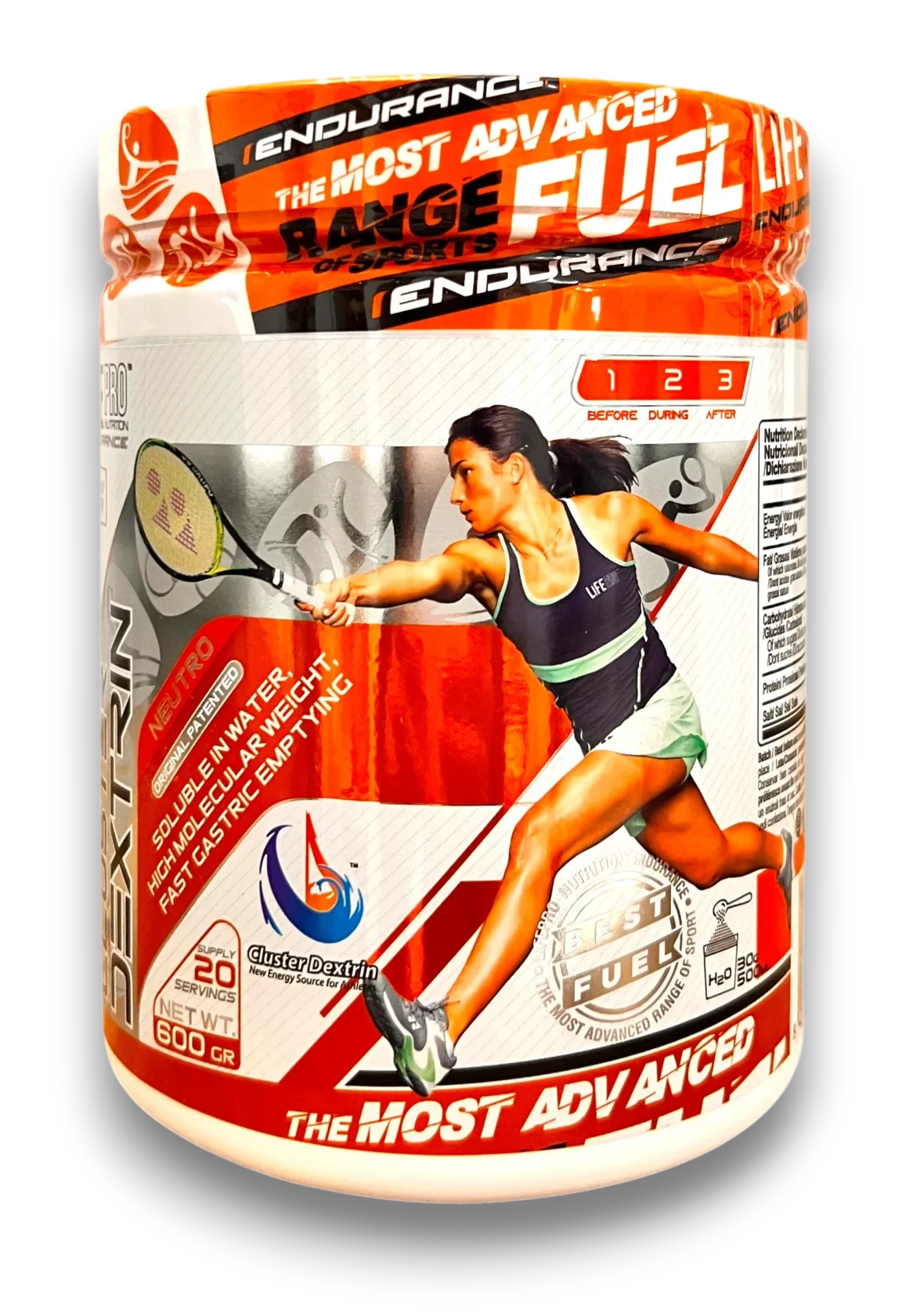 Life Pro Endurance Cluster Dextrin Neutro, 600 g (20 servings).