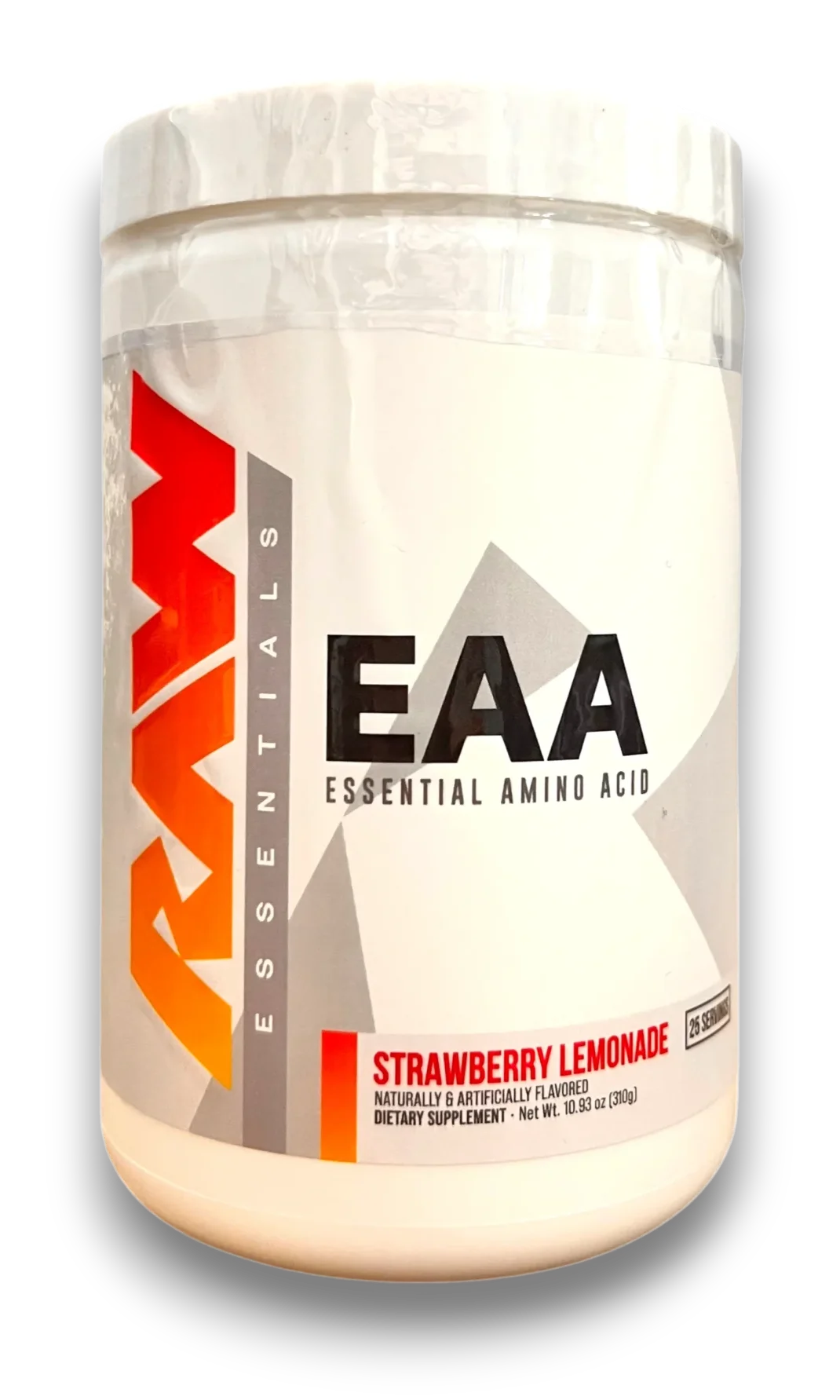 RAW Nutrition EAA – Essential Amino Acids, Strawberry Lemonade (310 g, 25 servings).