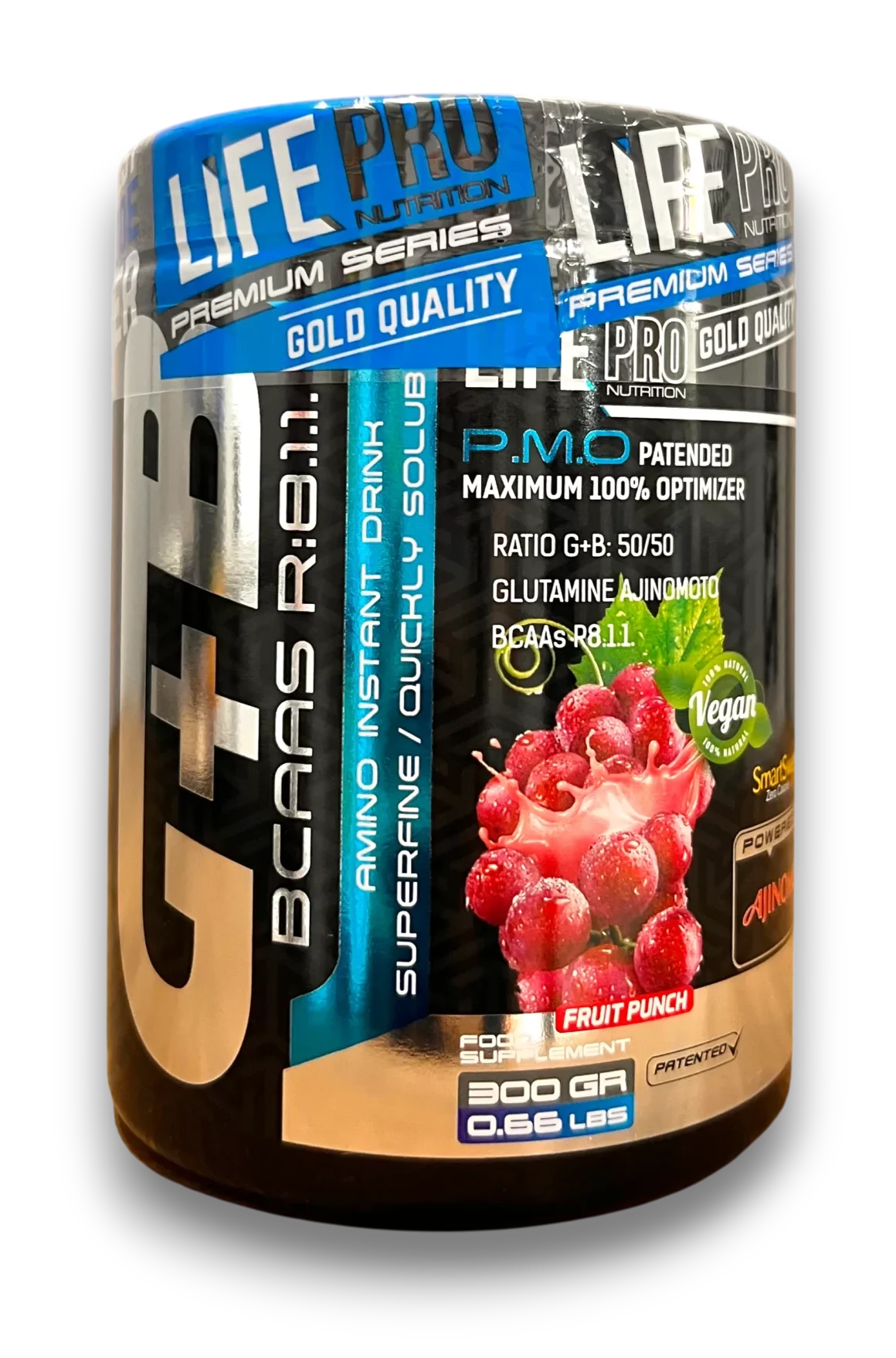 Life Pro Nutrition GTH BCAAs 8:1:1 – Fruit Punch flavour (300g).