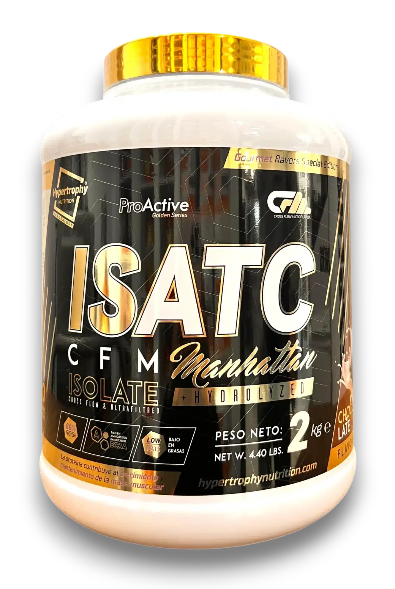 Pot Hypertrophy Nutrition ProActive Isatc CFM Manhattan – isolate + hydrolyzed, 2 kg, chocolat latte.