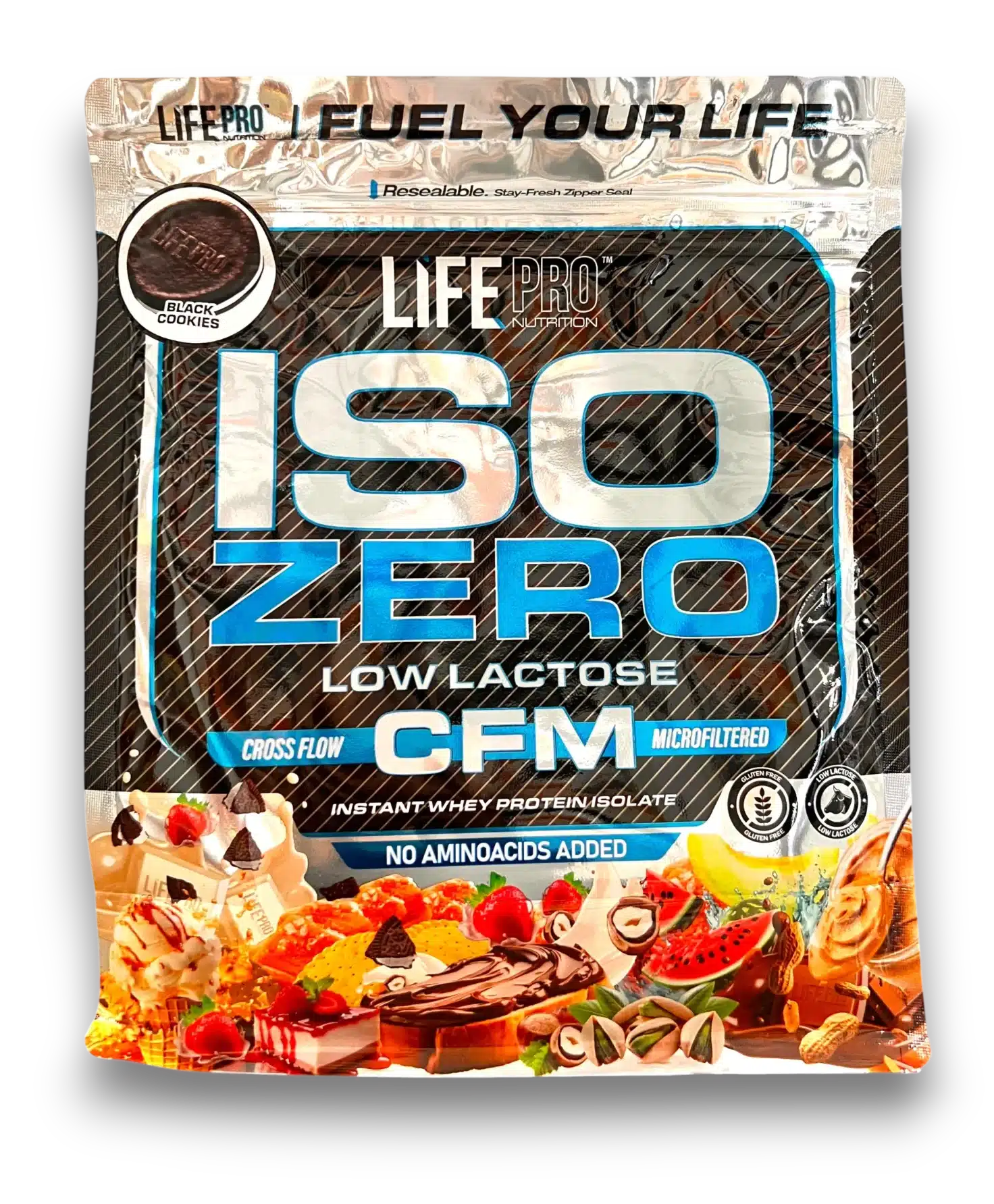 Sachet LifePro ISO Zero CFM – whey isolate, low lactose, goût Black Cookies.