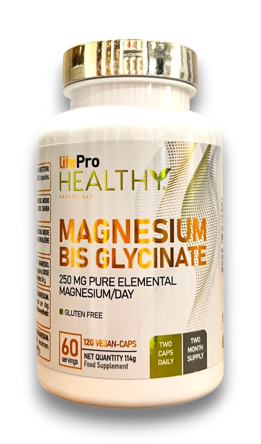 LifePro Healthy Magnesium Bisglycinate 250 mg 120 gélules complément alimentaire magnésium bis glycinate haute absorption
