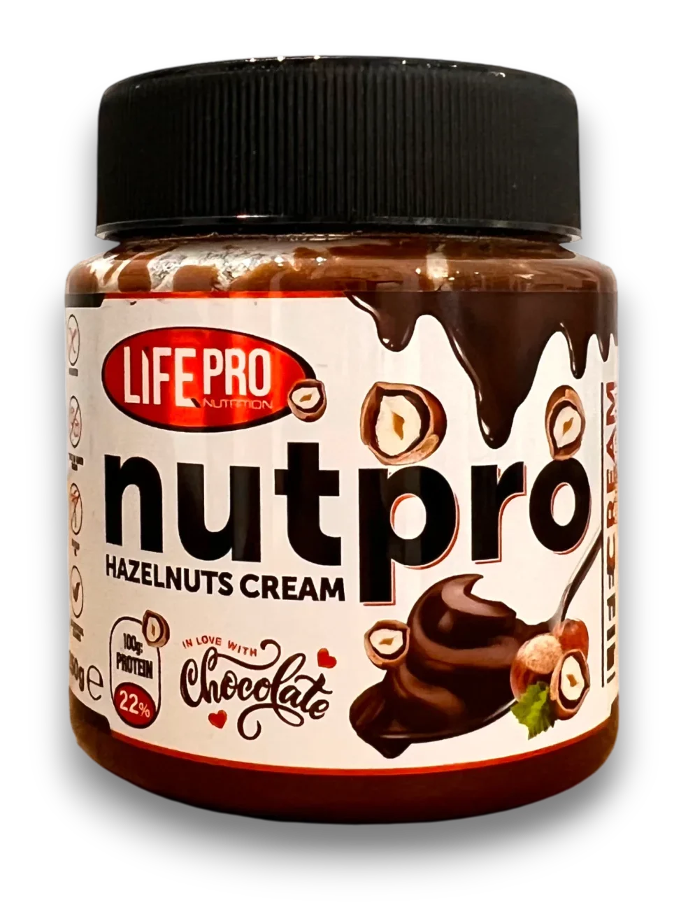 LifePro Nutrition NutPro Hazelnuts Cream pâte à tartiner noisette chocolat