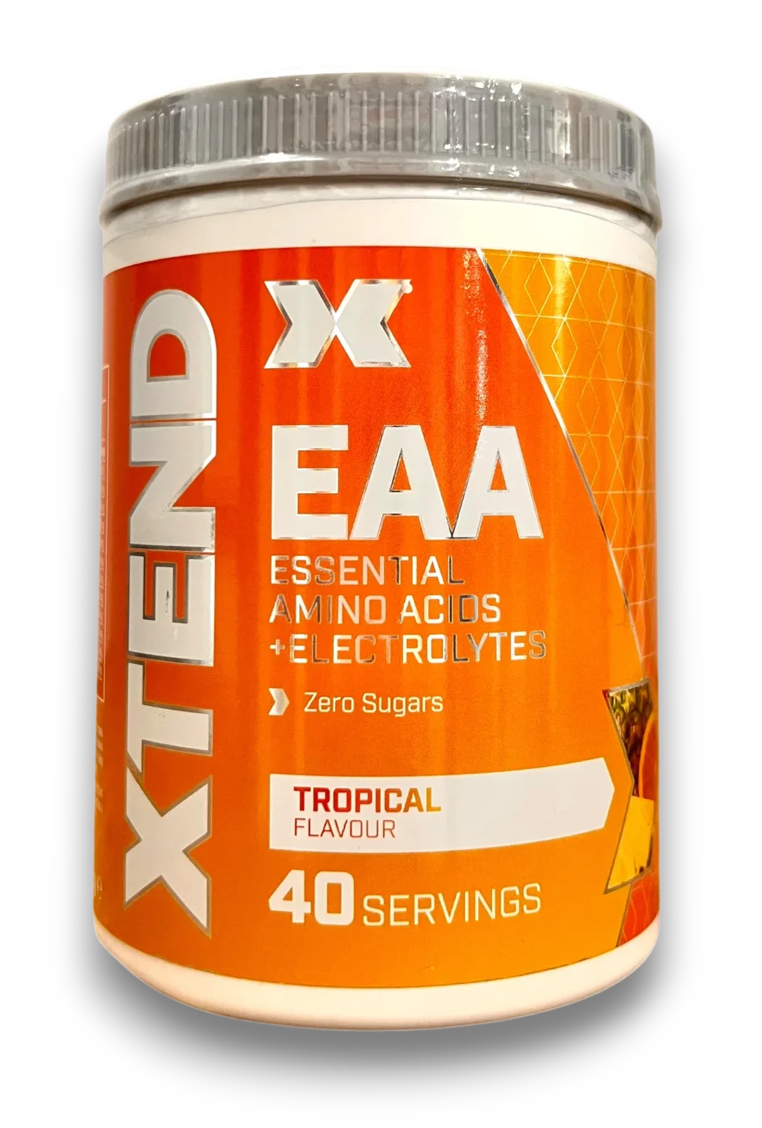 Xtend XX EAA – Essential Amino Acids + Electrolytes, Tropical flavour (40 servings, zero sugars).