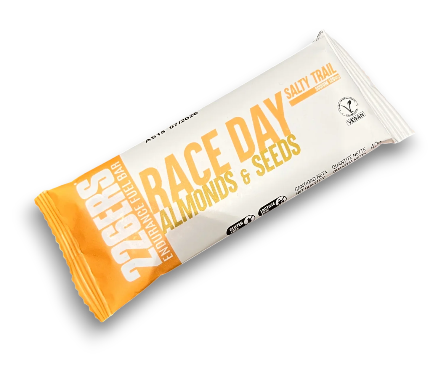 Barre énergétique 226ERS Race Day Salty Trail aux amandes et graines pour endurance