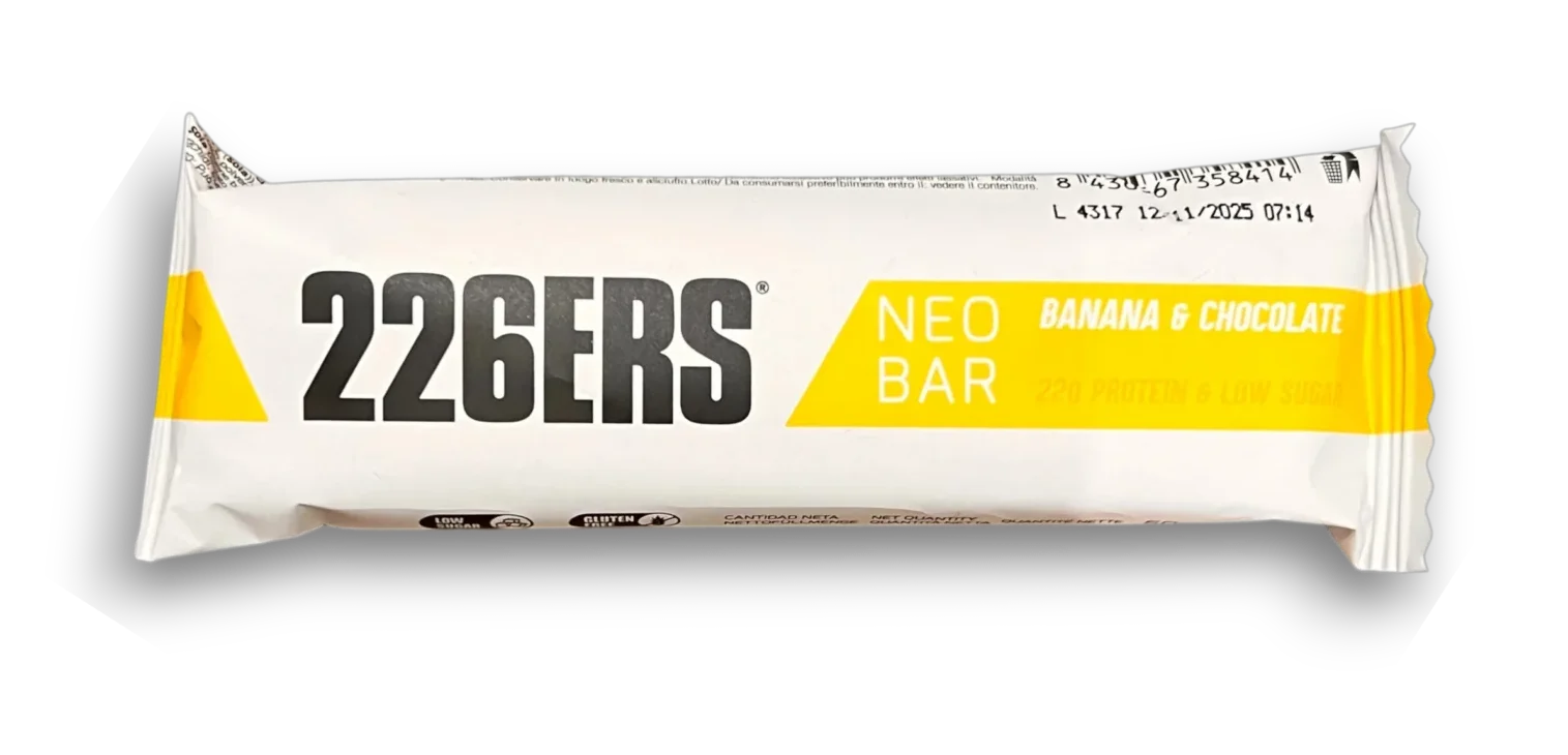 Barre protéinée 226ERS Neo Bar banane et chocolat 22g de protéines faible en sucre 50g