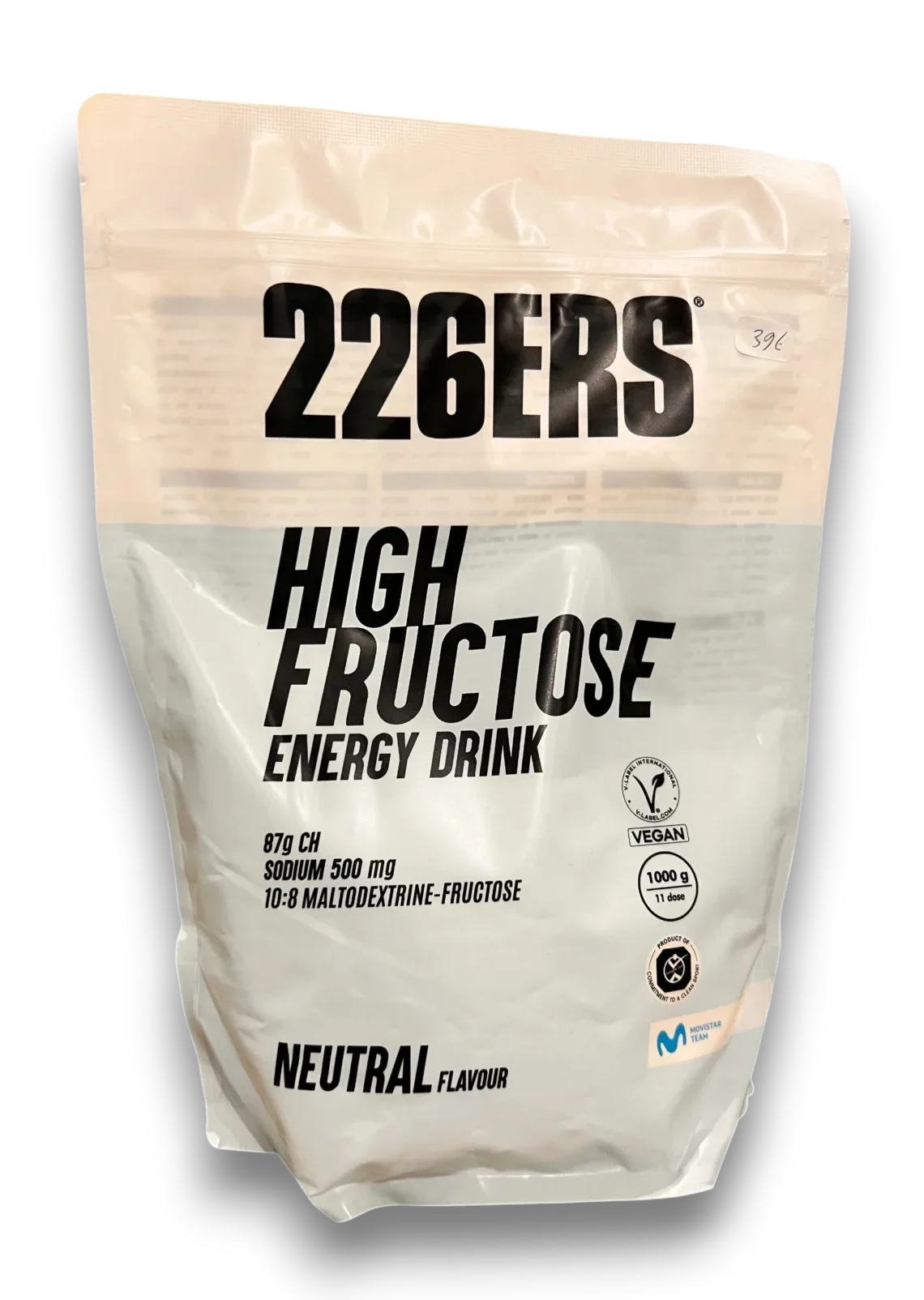 Boisson énergétique 226ERS High Fructose Energy Drink neutre en poudre maltodextrine fructose vegan