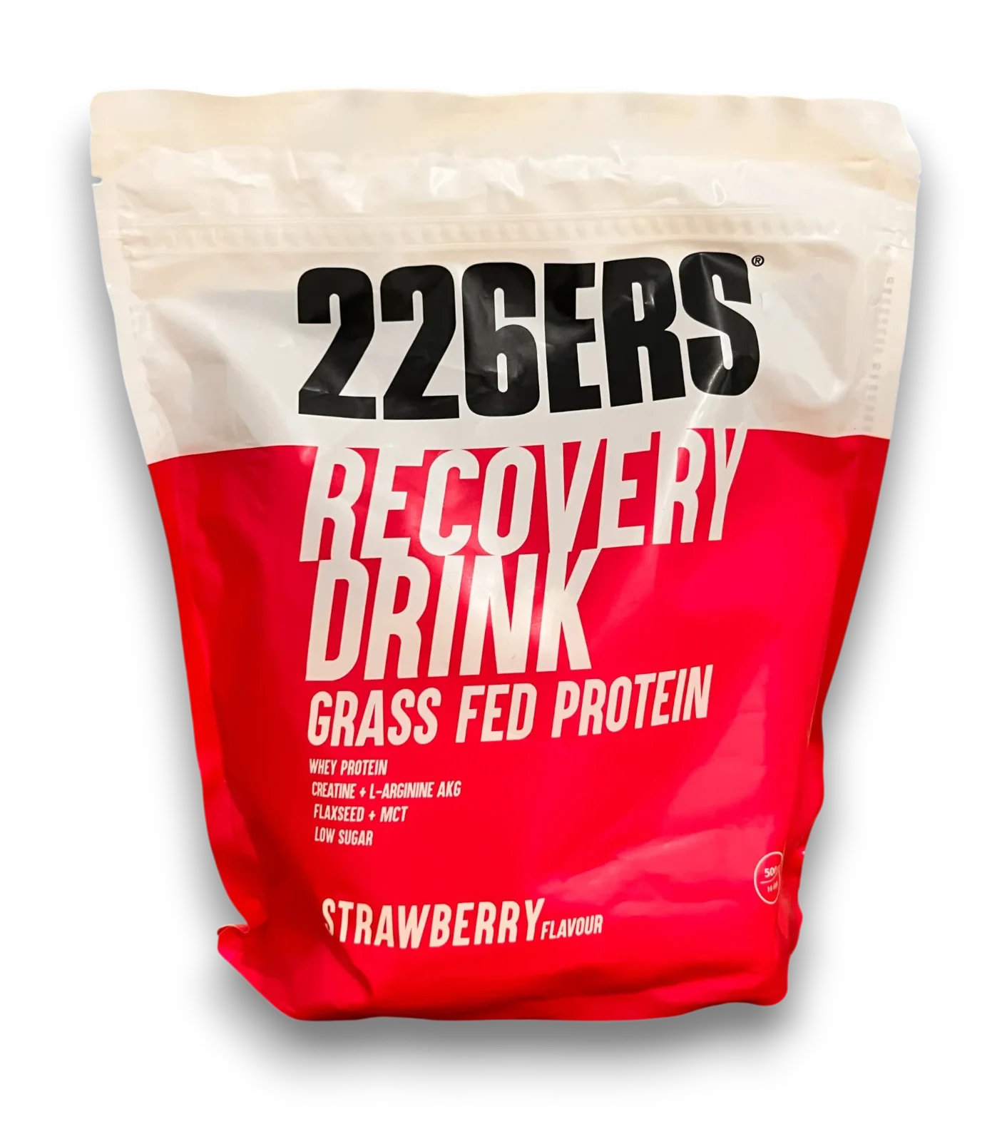 Boisson de récupération 226ERS Recovery Drink Strawberry whey grass fed protéine post entraînement faible en sucre