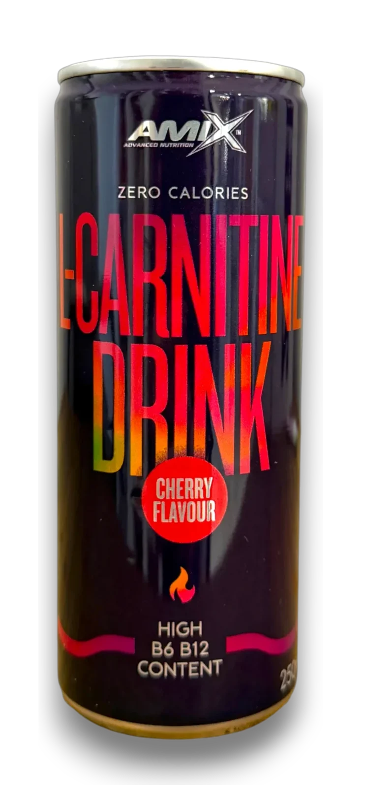 Boisson AMIX L-Carnitine Drink zéro calorie saveur cerise riche en vitamine B6 et B12